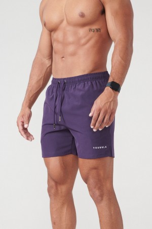 YoungLA 140 Night Swim Kurze Hose Herren Lila | 396-CWQVUP