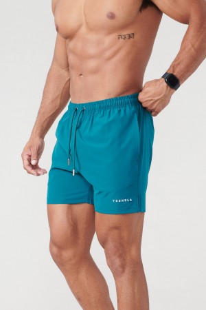 YoungLA 140 Night Swim Kurze Hose Herren Türkis | 240-EJFTLA