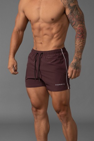 YoungLA 143 Kurzes Kurzes Swim Kurze Hose Herren Bordeaux | 091-EMTGOA