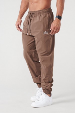 YoungLA 214 Effortless Nylon Jogginghose Herren Schokolade | 958-RBPNEH