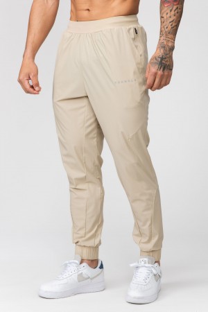 YoungLA 237 Nylon Sport Jogginghose Herren Beige | 529-MSJKGP