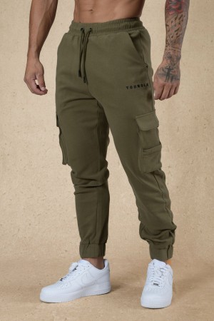 YoungLA 240 Cloud Rambo Jogginghose Herren Olivgrün | 462-OKTGXW