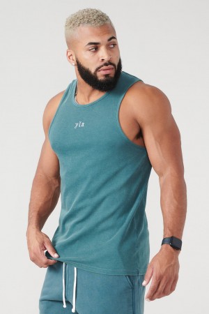 YoungLA 310 San Diego Muskelshirt Herren Blau | 823-IVKHYT