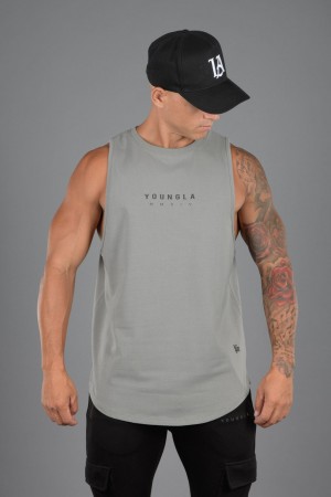 YoungLA 326 Elemental Muskelshirt Herren Grau | 281-OCMFUI