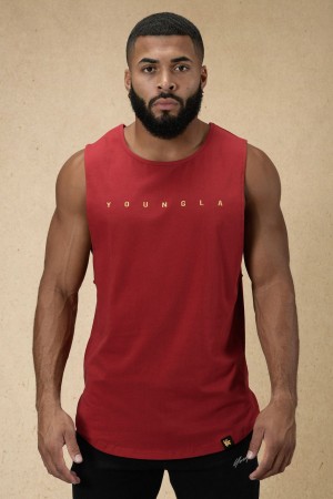 YoungLA 332 Infinity Muscle Muskelshirt Herren Rot | 825-ENSROV