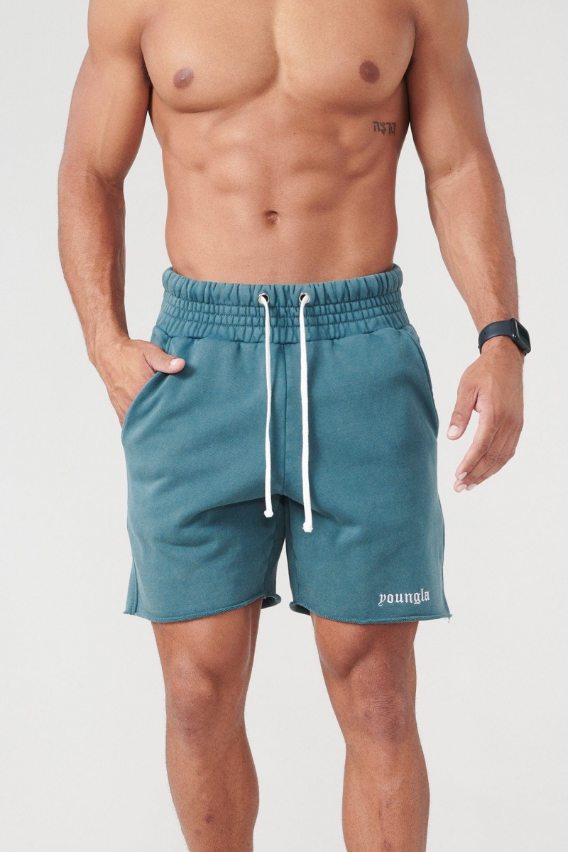 YoungLA 110 San Diego Terry Kurze Hose Herren Grün | 801-FDRCXP