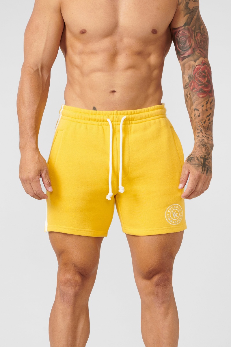 YoungLA 137 - Golden Era Bodybuilding Kurze Hose Herren Gelb | 276-HDRJSU