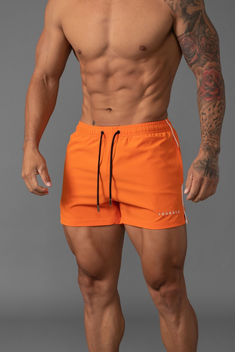 YoungLA 143 Kurzes Kurzes Swim Kurze Hose Herren Orange | 247-IAOTWK