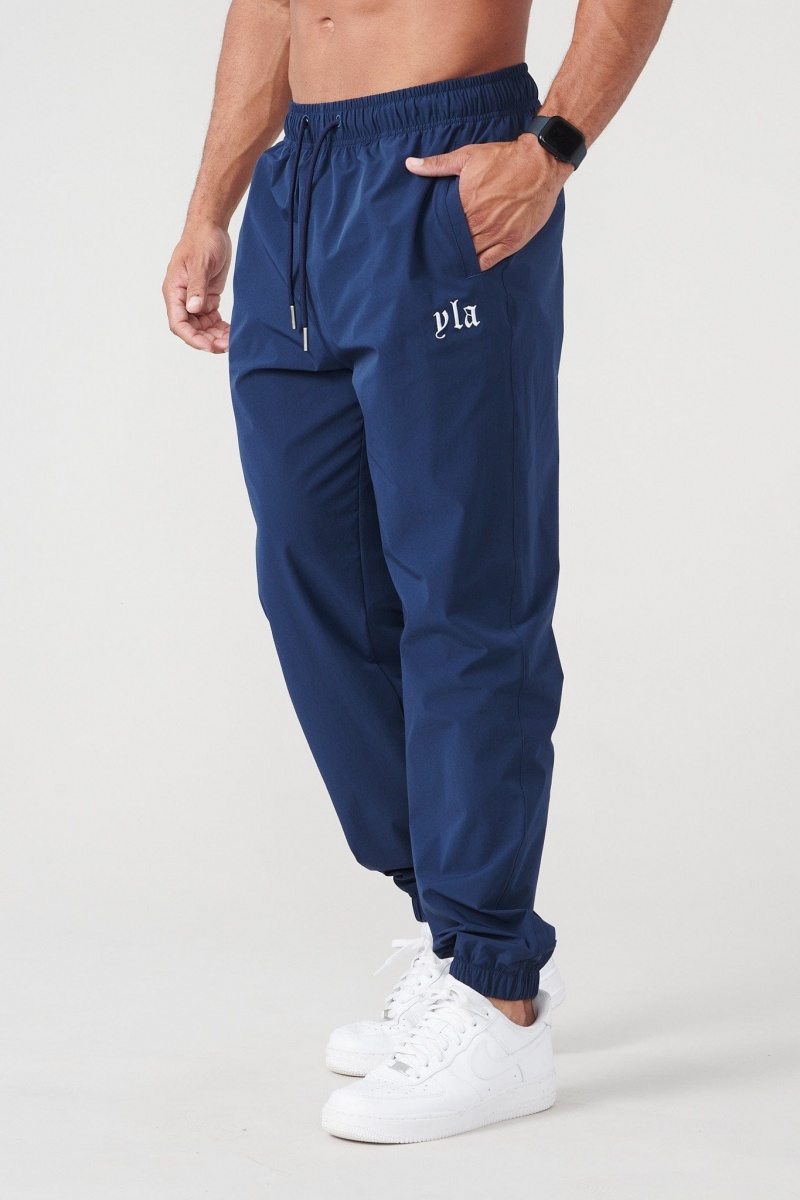 YoungLA 214 Effortless Nylon Jogginghose Herren Navy | 579-VDIFHJ