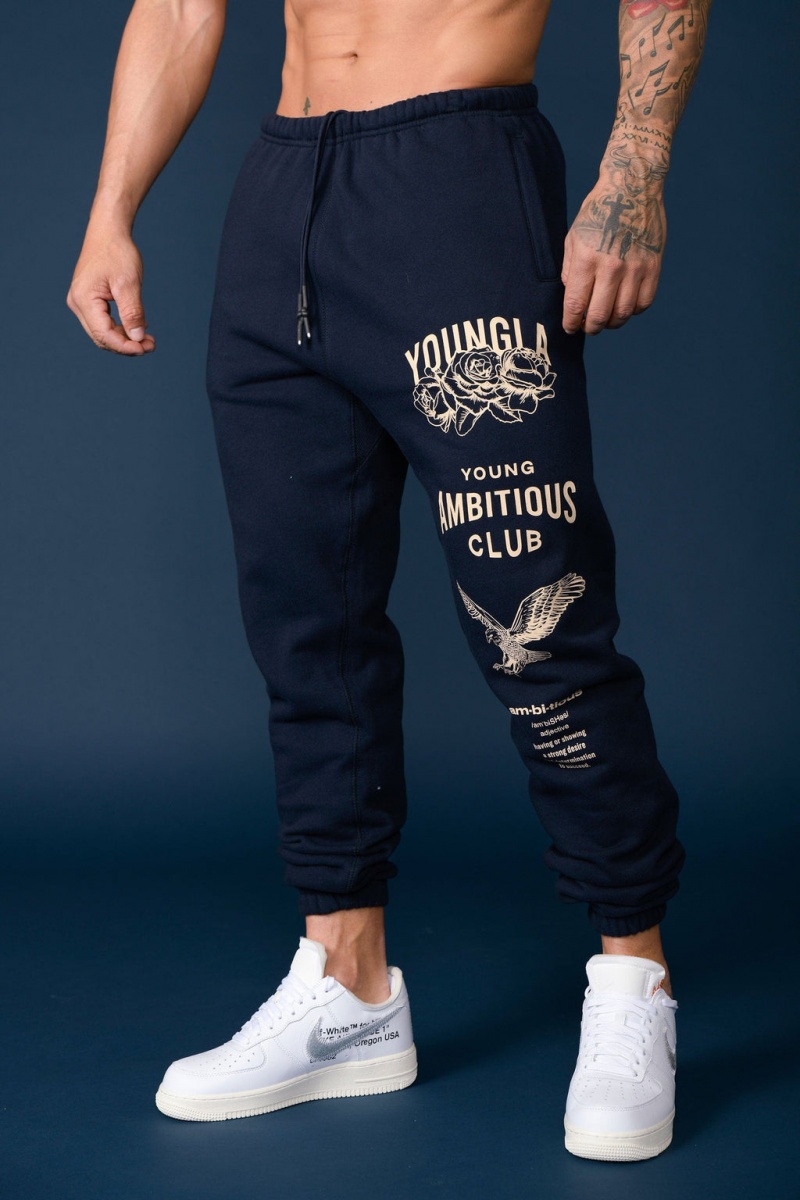 YoungLA 233 The Immortal Jogginghose Herren Navy | 627-HOUQKT