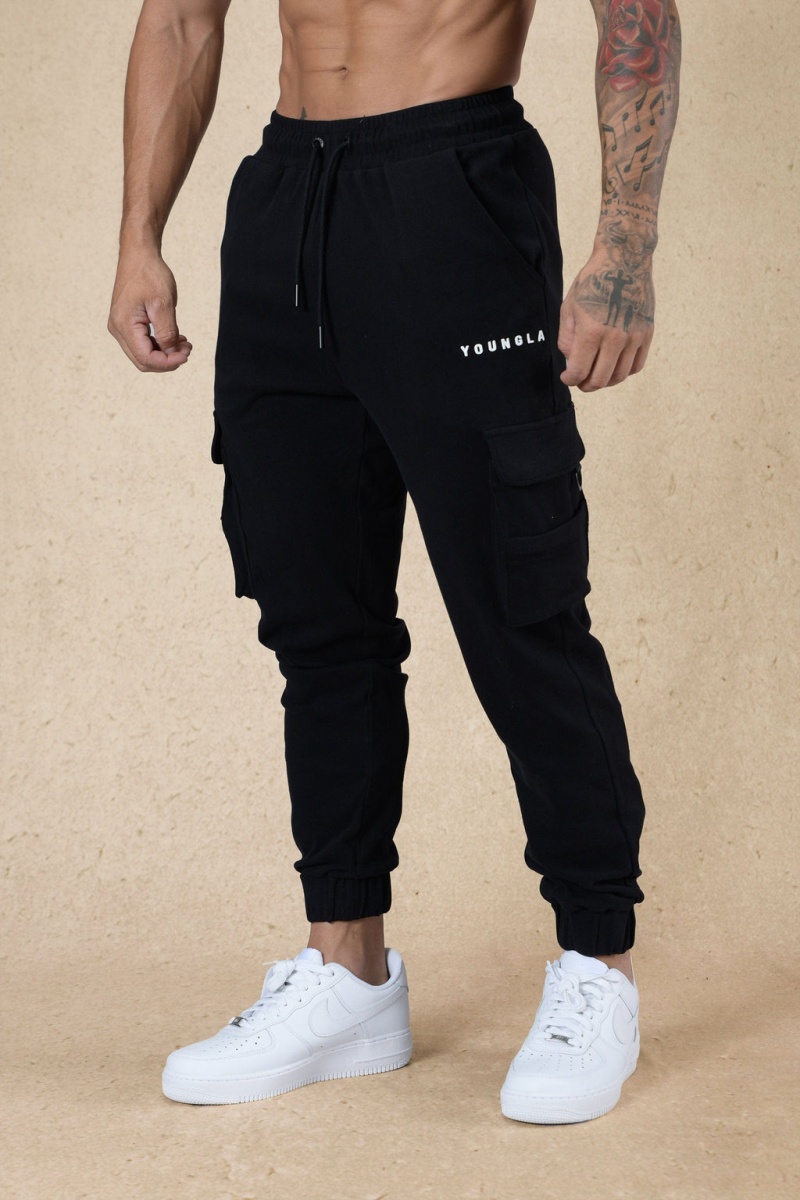 YoungLA 240 Cloud Rambo Jogginghose Herren Schwarz | 825-OAPIUG