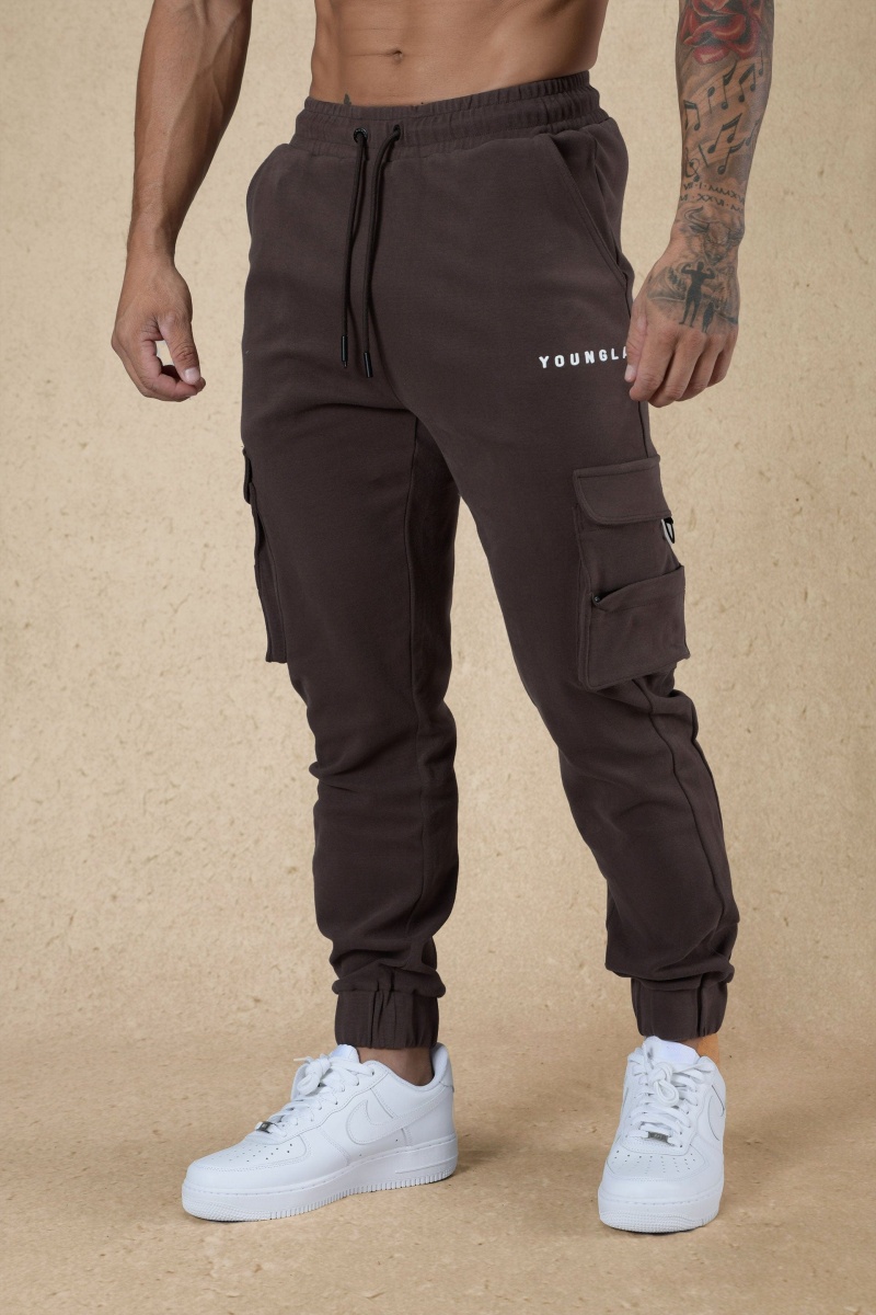 YoungLA 240 Cloud Rambo Jogginghose Herren Schokolade | 043-PJRQSN