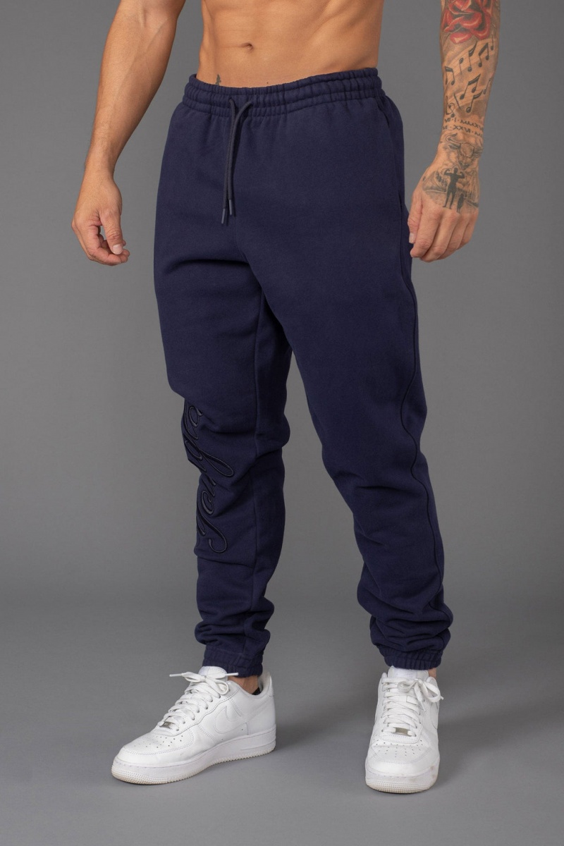 YoungLA 245 Autograph Jogginghose Herren Navy | 415-IZLMXO