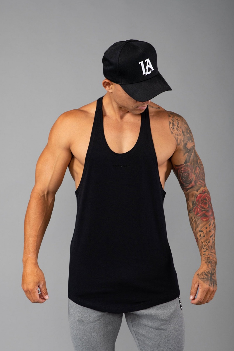 YoungLA 334 New Gen Stringers 2.0 Muskelshirt Herren Schwarz | 801-NFYWKZ