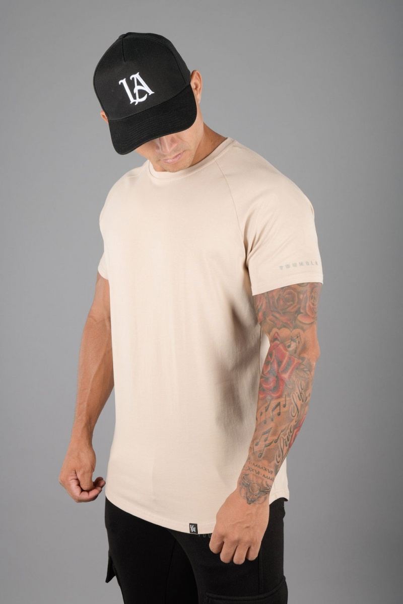 YoungLA 442 Ultimate Hybrid Tee T-shirts Herren Beige | 329-CMADRV