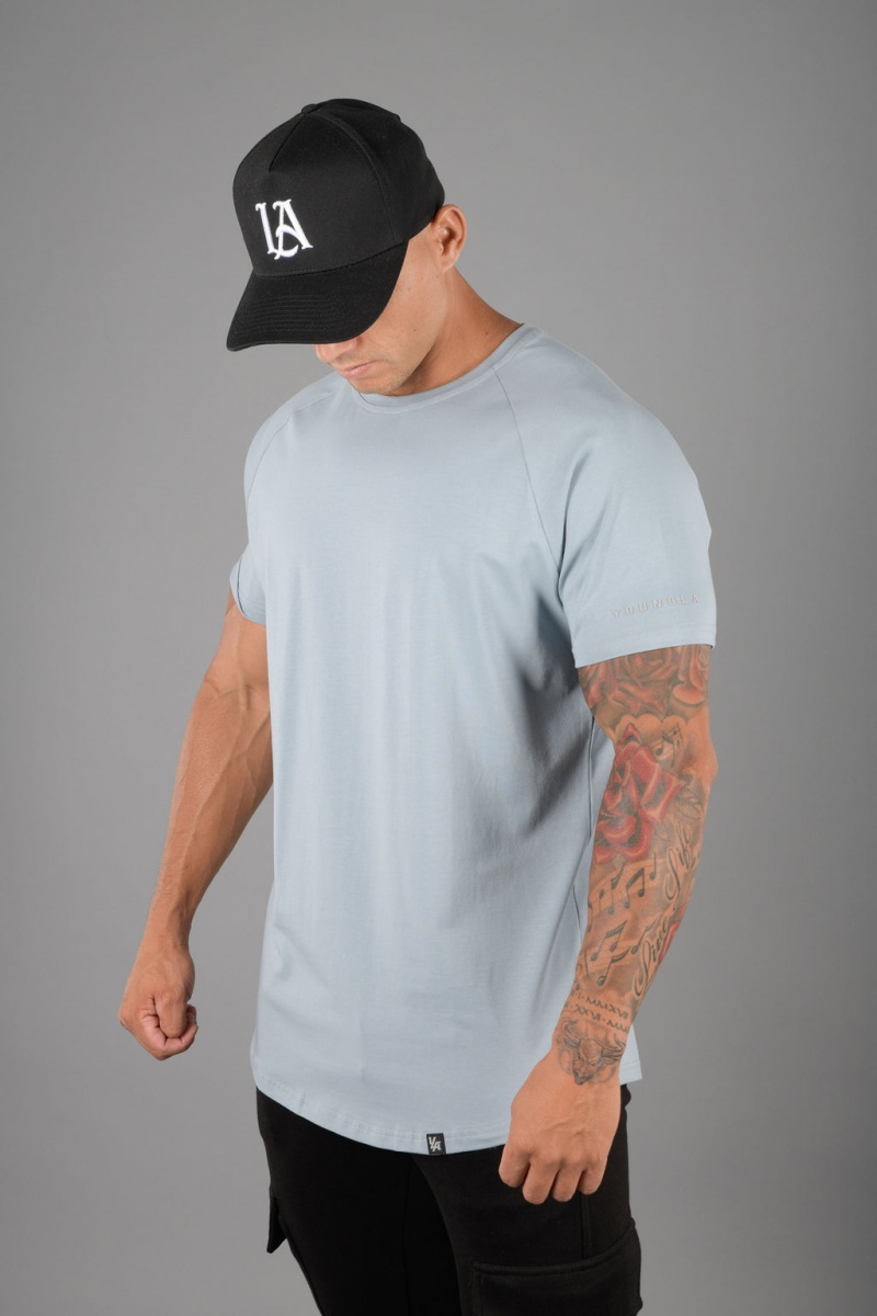 YoungLA 442 Ultimate Hybrid Tee T-shirts Herren Blau | 412-QZNTKY