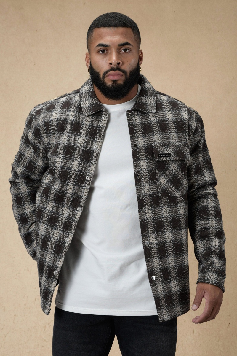 YoungLA 556 High Profile Flannel Jacket Jacken Herren Braun | 293-LHISAU