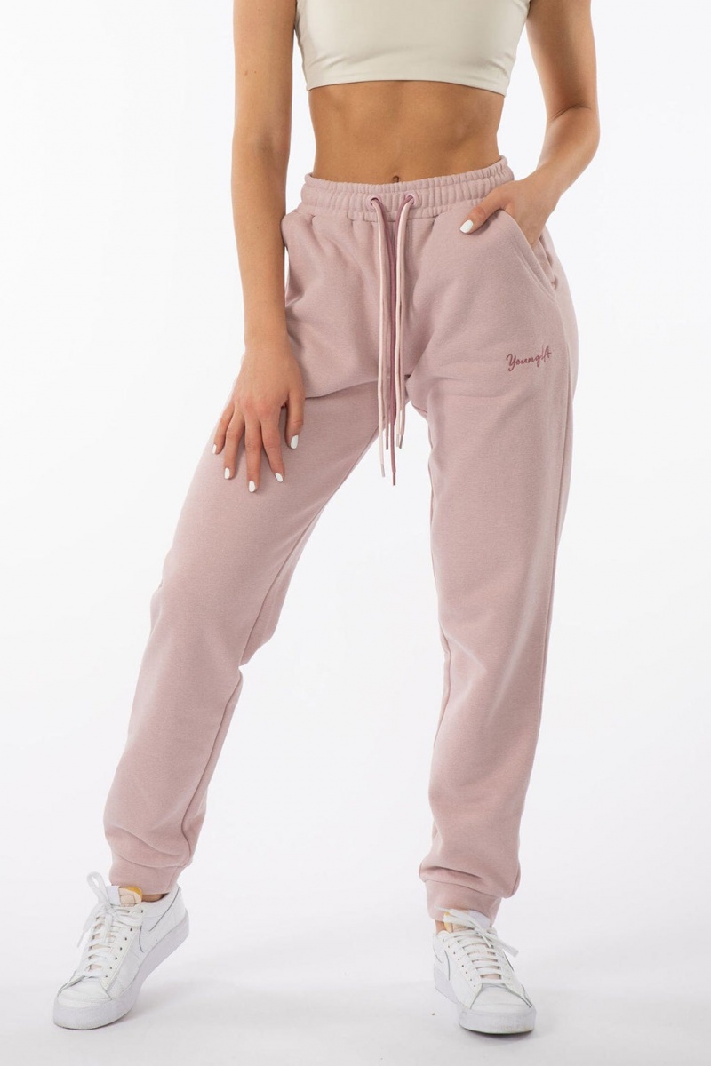 YoungLA W207 Triple String Jogginghose Damen Rosa | 543-GXDEUK