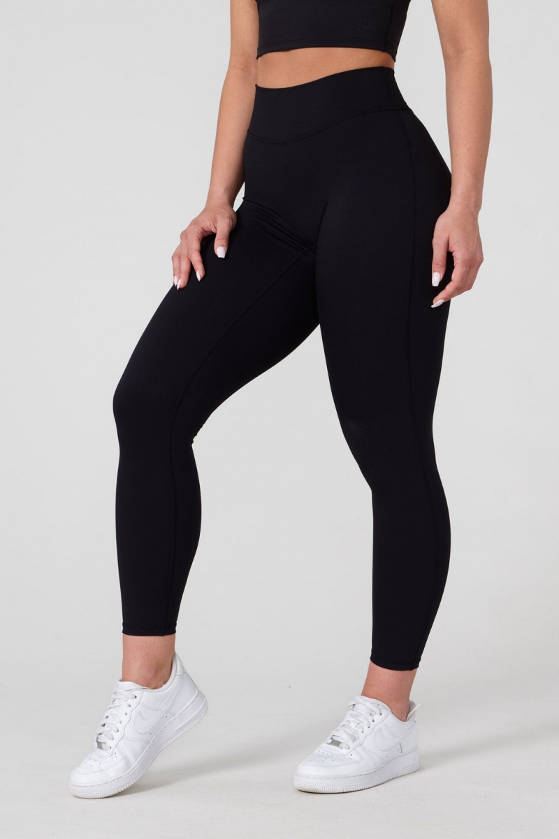 YoungLA W209 Level Up Leggings Damen Schwarz | 287-XWBMPI