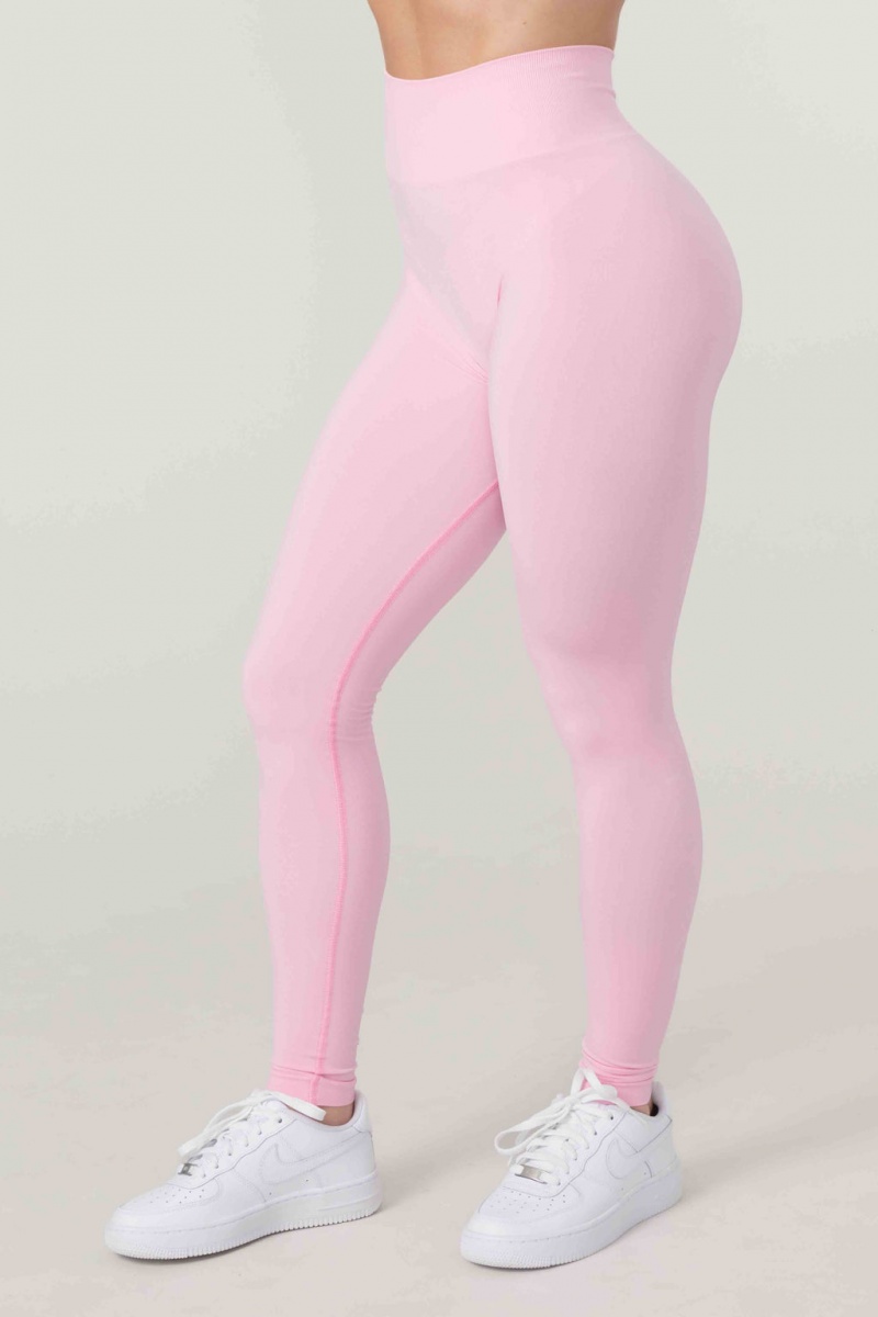 YoungLA W220 - Core Seamless Leggings Damen Rosa | 428-NMACOW