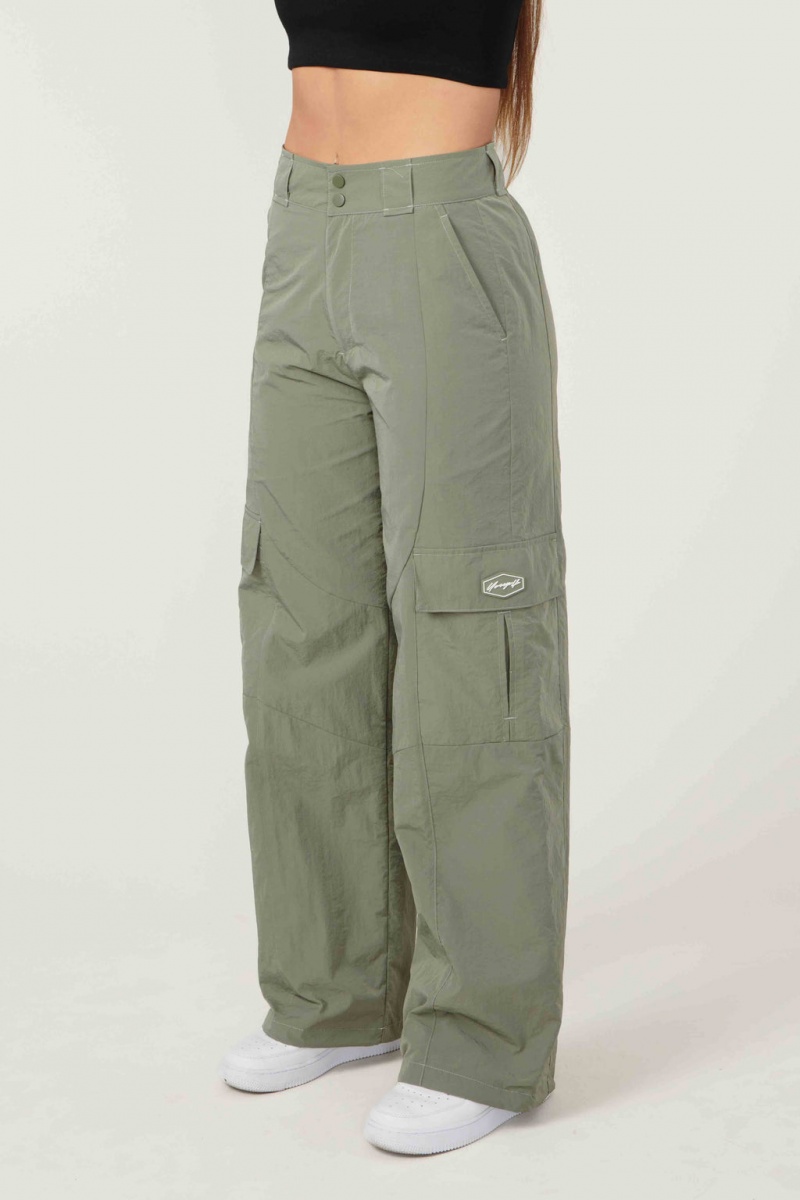 YoungLA W222 Retro Cargo Jogginghose Damen Grau | 749-YNKZGF