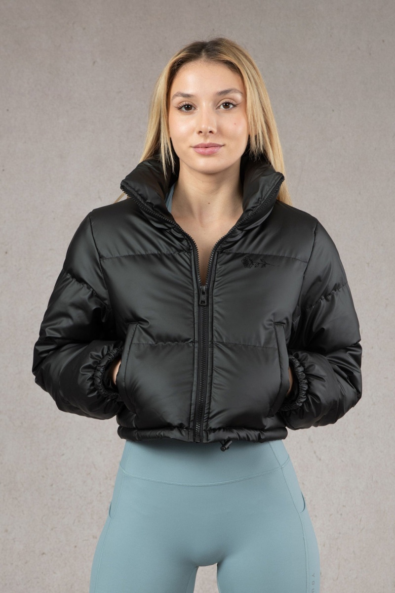 YoungLA W511 Rosita Puffer Jacke Damen Schwarz | 518-TCMHOX